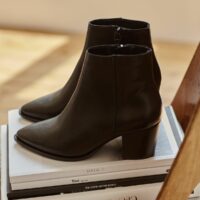 Boots tiag en cuir bout pointu Noir LA REDOUTE COLLECTIONS