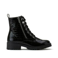 Boots vernies effet croco Noir LA REDOUTE COLLECTIONS