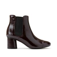 Boots vernies talon large Bordeaux ou Noir LA REDOUTE COLLECTIONS