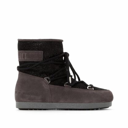 Bottes F.Side Low Suede Glitter Anthracite moon boot
