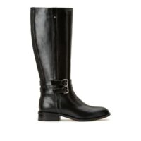 Bottes en cuir talon plat