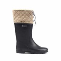 Bottes fourrées Polka giboulée Noir ou Marine/Beige ou Bleu Marine/Beige ou Gris Aigle