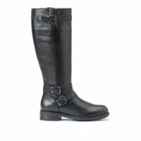 Bottes motardes cuir Noir LA REDOUTE COLLECTIONS