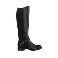 Bottes talon plat Marron Foncé ou Noir tamaris