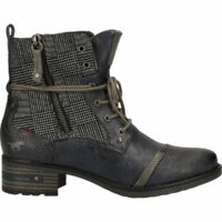 Bottines Imitation cuir/Textile Navy mustang