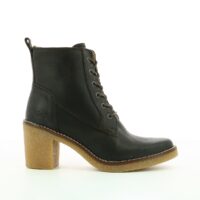 Bottines cuir Averne Marron Foncé Kickers