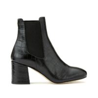 Bottines cuir à talons Lacado Noir COSMOPARIS