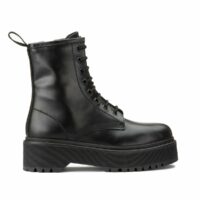 Bottines cuir semelle compensée Roove Noir JONAK