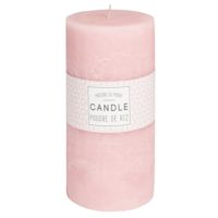 Bougie cylindrique rose 9 x 18 cm Maisons du Monde