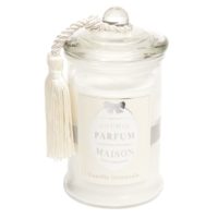 Bougie en verre parfum vanille blanche H 15 cm CLASSIQUE Maisons du Monde