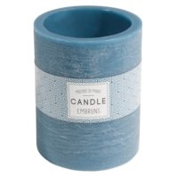 Bougie lanterne bleu foncé H 12 cm Maisons du Monde