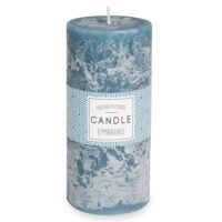 Bougie parfumée cylindrique bleu foncé 7 x 15 cm Maisons du Monde