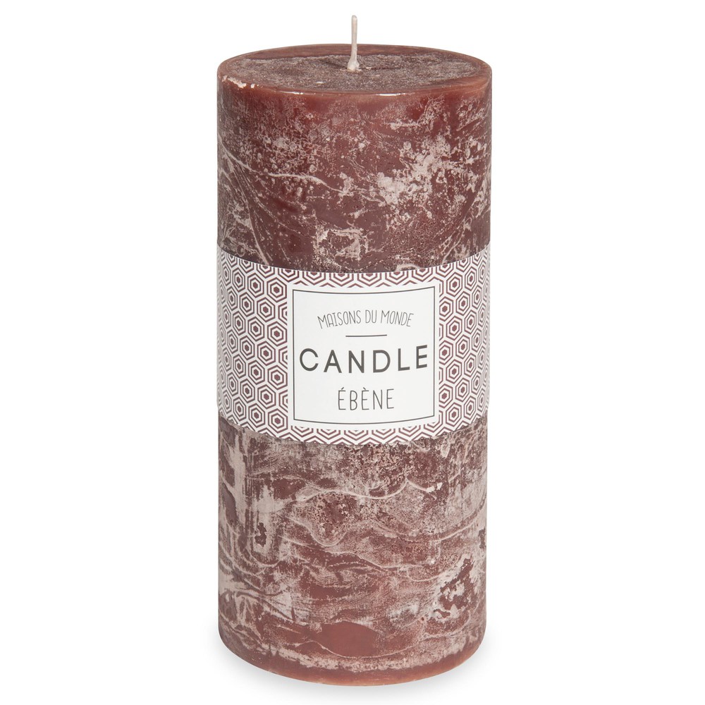 Bougie parfumée cylindrique marron 7 x 15 cm Maisons du Monde Bougie parfumée cylindrique marron 7 x 15 cm Maisons du Monde
