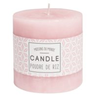 Bougie parfumée cylindrique rose 7 x 7 cm Maisons du Monde