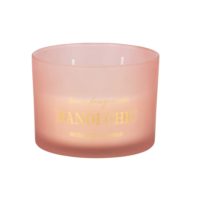 Bougie parfumée en verre givré orange imprimé doré Maisons du Monde