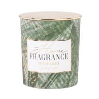 Bougie parfumée en verre teinté vert et doré Maisons du Monde