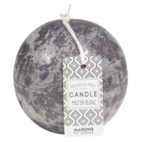 Bougie ronde gris foncé D 9 cm Maisons du Monde