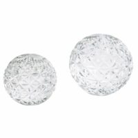 Boules déco en verre ciselé H12 (x2) Maisons du Monde