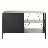 Buffet 1 porte en métal noir Edwin Maisons du Monde