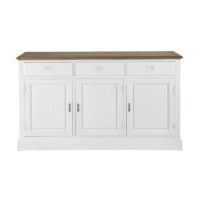 Buffet 3 portes 3 tiroirs blanc Leandre Maisons du Monde