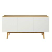 Buffet 3 portes blanc motifs graphiques Cubik Maisons du Monde