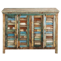 Buffet en bois recyclé multicolore L 120 cm Calanque Maisons du Monde