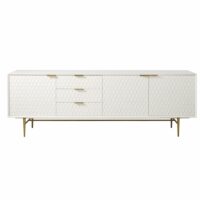 Buffet enfilade vintage 3 portes 3 tiroirs blanc Riverside Maisons du Monde