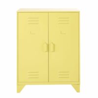 Cabinet de rangement indus 2 étagères en métal jaune Sunset Maisons du Monde