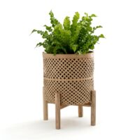 Cache-pot sur pied en bambou H45 cm Bambu Naturel LA REDOUTE INTERIEURS