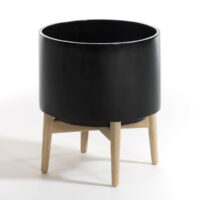 Cache-pot sur pied en hévéa H42cm