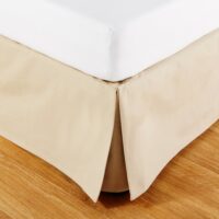 Cache-sommier 140x190 en coton beige Maisons du Monde