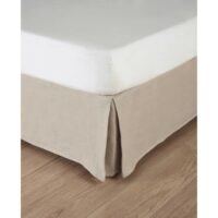 Cache-sommier 140x190 en lin lavé beige Morphee Maisons du Monde