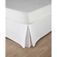 Cache-sommier 140x190 en lin lavé blanc Morphee Maisons du Monde