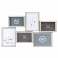 Cadre multivues 6 photos blanc et beige 57x37 Maisons du Monde