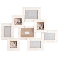 Cadre multivues 8 photos en manguier sculpté blanc Maisons du Monde