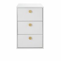 Caisson pour bureau modulable 3 tiroirs blanc Mika Maisons du Monde