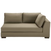 Canapé modulable accoudoir droit en coton taupe Terence Maisons du Monde