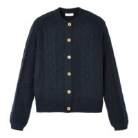 Cardigan boutonné col rond