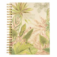 Carnet de notes en papier imprimé feuillage vert