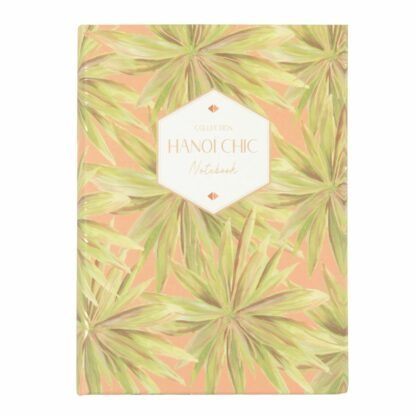 Carnet de notes en papier vert et marron imprimé feuilles tropicales Maisons du Monde