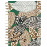 Carnet de notes vert motif feuillage Maisons du Monde