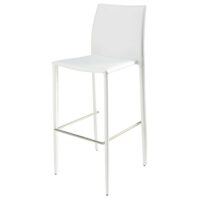 Chaise de bar en synderme blanc Klint Maisons du Monde