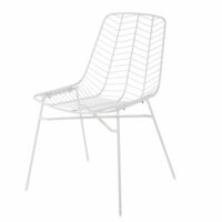 Chaise de jardin en métal ajouré blanc mat Honolulu Maisons du Monde