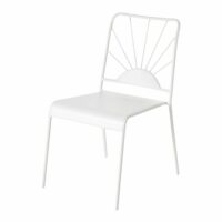 Chaise de jardin en métal blanc mat Solemio Maisons du Monde