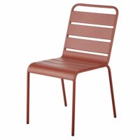 Chaise de jardin en métal terracotta Batignolles Maisons du Monde