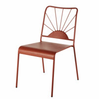 Chaise de jardin en métal terracotta mat Solemio Maisons du Monde