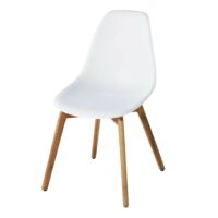 Chaise de jardin style scandinave blanche Lima Maisons du Monde