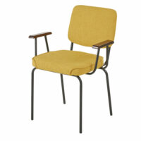 Chaise jaune et métal noir Editor Maisons du Monde