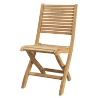 Chaise pliante de jardin en teck massif Oléron Maisons du Monde