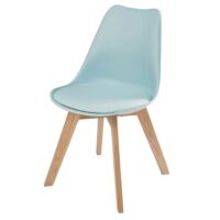 Chaise style scandinave bleu clair et chêne Ice Maisons du Monde